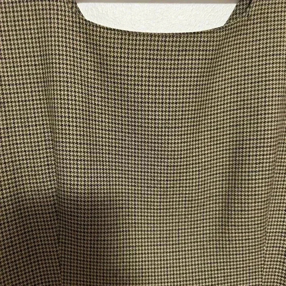 Gap houndstooth mini dress rayon 90s Abercrombie Ralph size 6/M vintage brown - Picture 7 of 8
